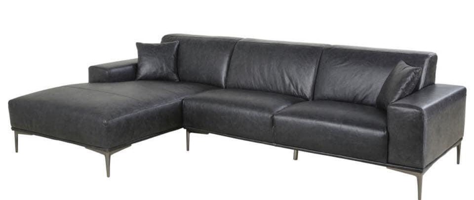 Sofa da chữ L hiện đại DSF028
